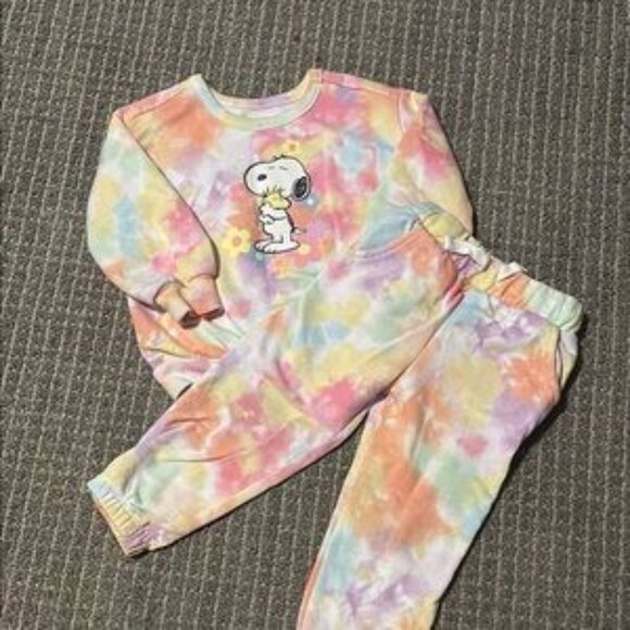 Peanuts Pastel Tie-Dye Sweater Set - Picture 1 of 6